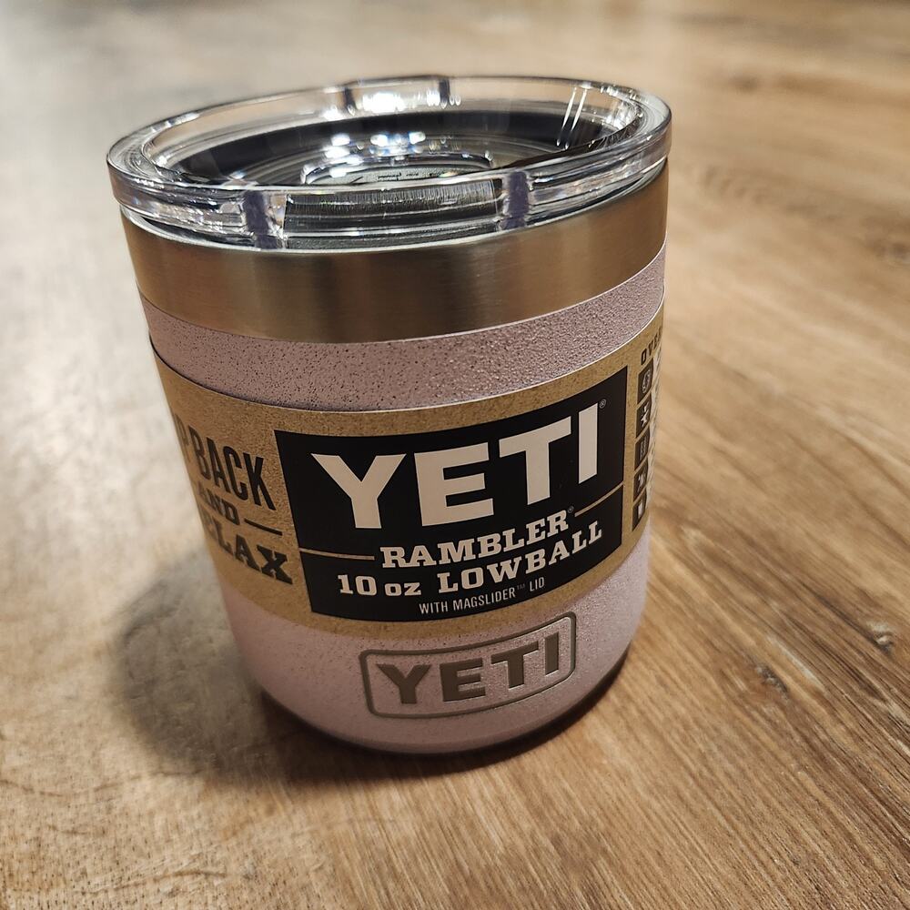 YETI RAMBLER 10 oz Lowball Tumbler **CHERRY BLOSSOM** Stone Textured LIMITED NEW